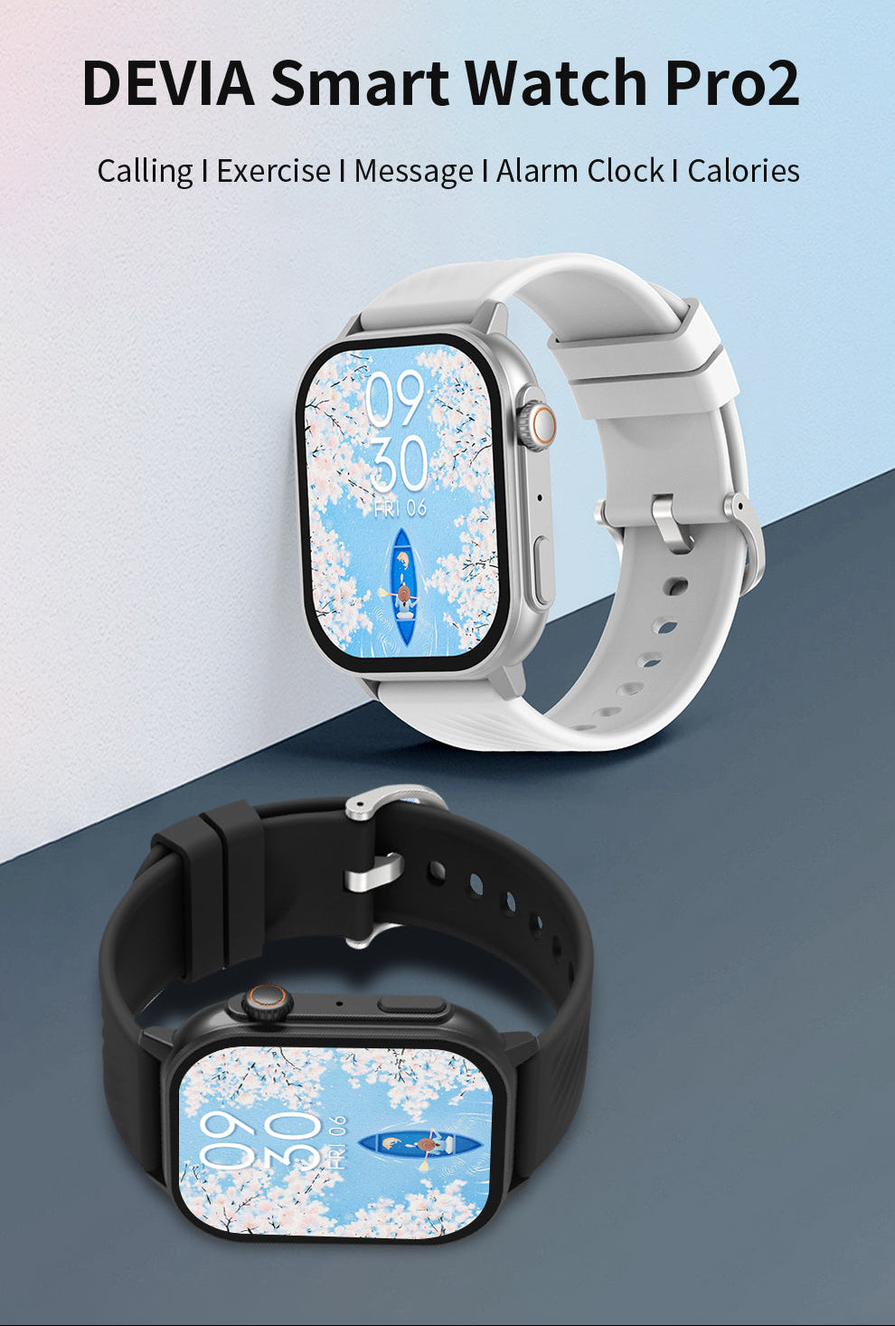 DEVIA Smartwatch Pro 2 – AMOLED Smartwatch mit Telefonfunktion