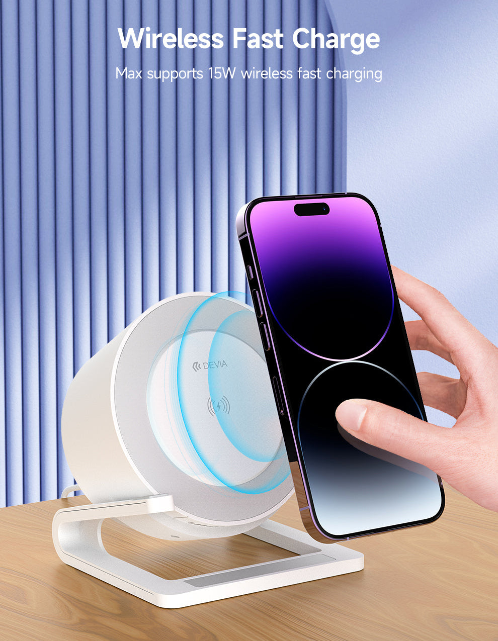 Wireless Speaker mit Ladefunktion und Nachtlicht