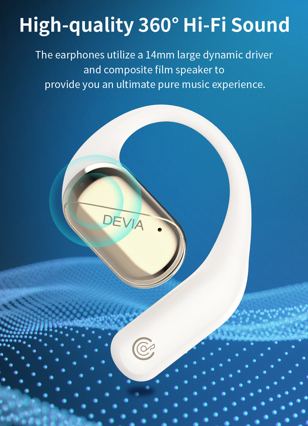 Open Ear Bluetooth Kopfhörer mit ENC und 32 Stunden Laufzeit