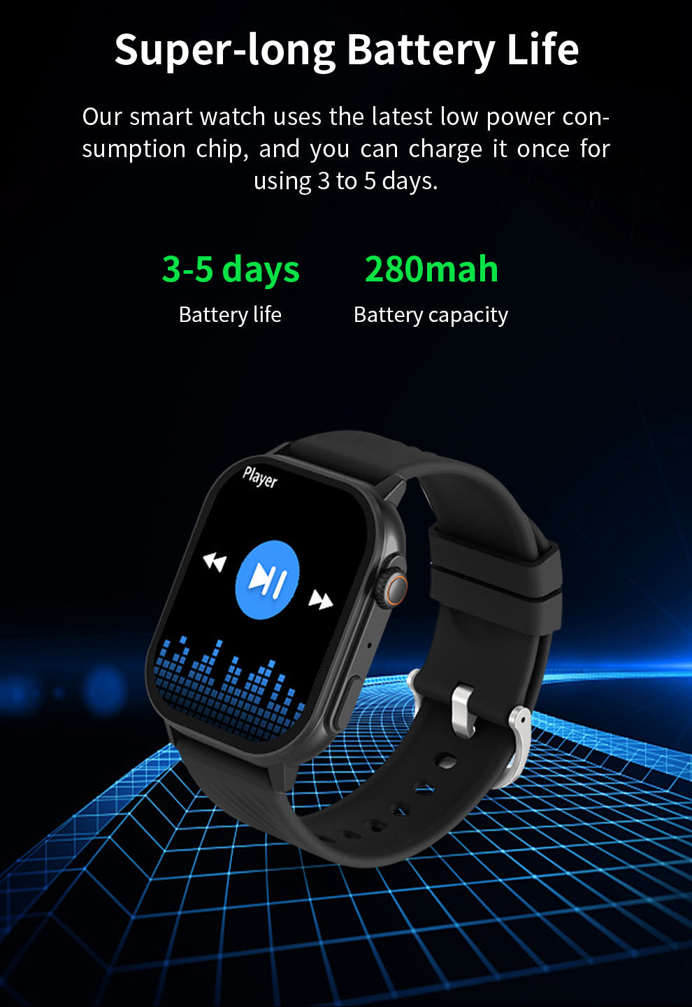 DEVIA Smartwatch Pro 2 – AMOLED Smartwatch mit Telefonfunktion