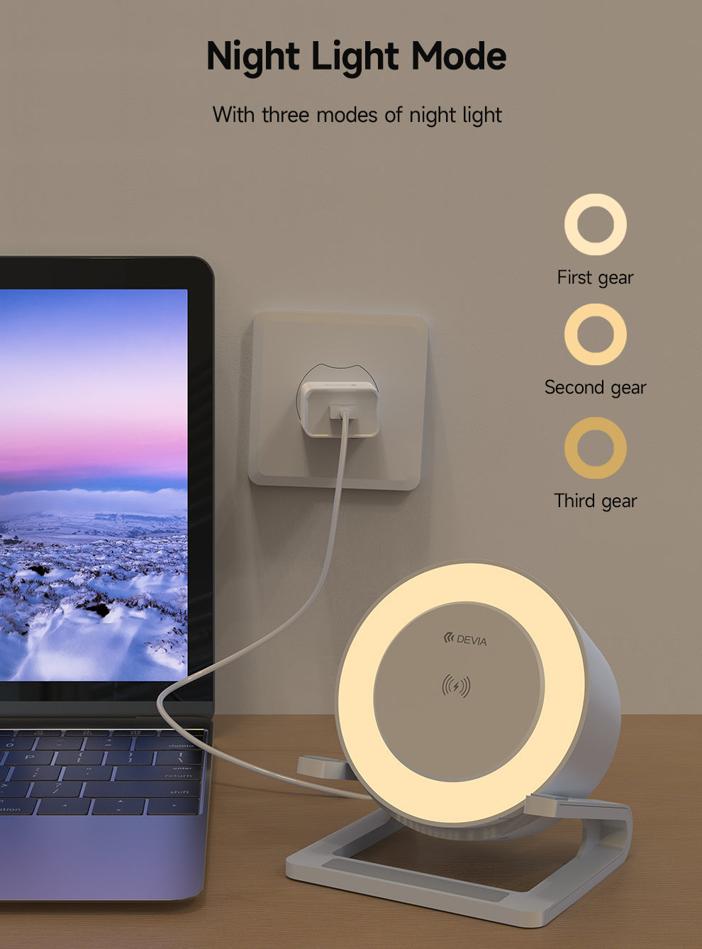 Wireless Speaker mit Ladefunktion und Nachtlicht