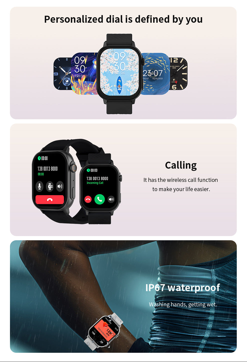 DEVIA Smartwatch Pro 2 – AMOLED Smartwatch mit Telefonfunktion