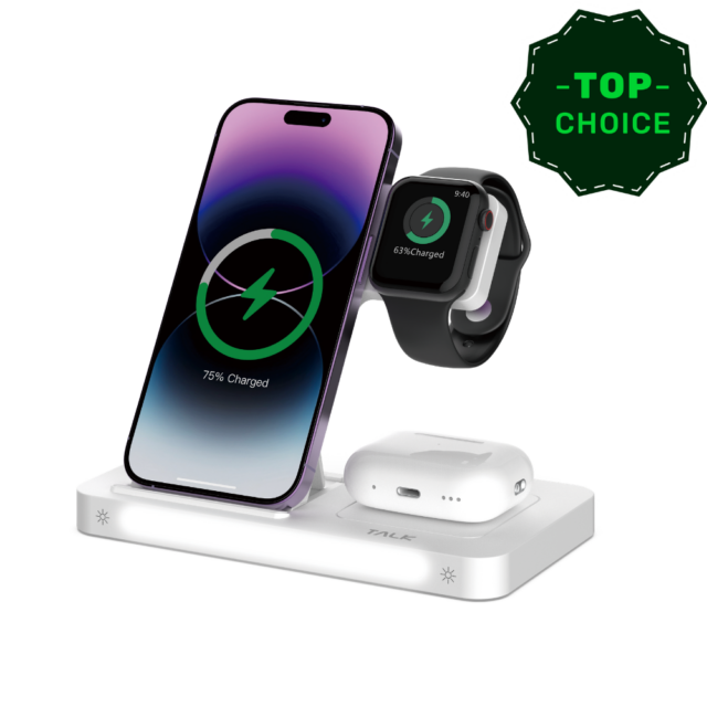 3 in 1 Wireless Şarj İstasyonu, Gece Işığı